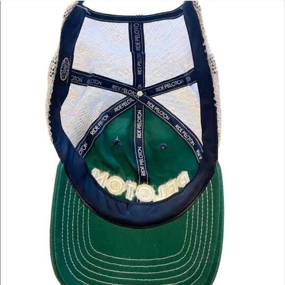 PELOTON Hat Green/Blue White Baseball Cap Snap Back Adjustable Hat Embroidered - Picture 7 of 7